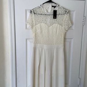 NWT white jumpsuit